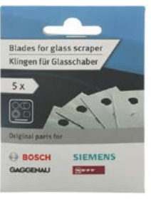 BOSCH / Siemens / NEFF / GAGGENAU náhradné čepele pre škrabku na sklokeramické dosky