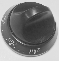 GAS termostatický gombík sporáka čierny