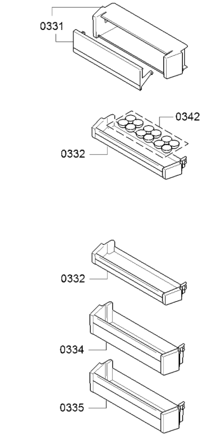 BOSCH / SIEMENS dverový zásobník II pre KSV29.., KSV33.., KSV36..