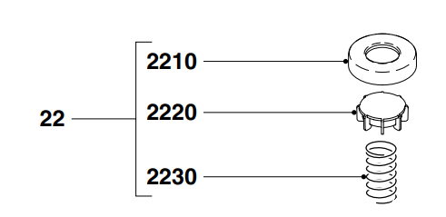 PHILIPS bezpečnostný ventil pre XB2122/09, XB2123/09, XB2125/09
