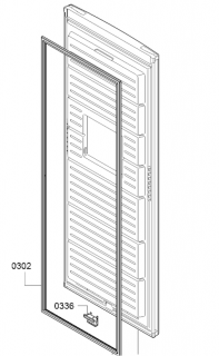 BOSCH / SIEMENS tesnenie dverí mrazničky pre GSN58EWDV/01, GSN58VWEV/01