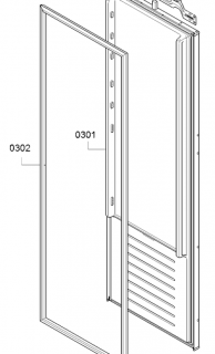 BOSCH / SIEMENS tesnenie dverí chladničky pre KIL82AFF0/01, 02